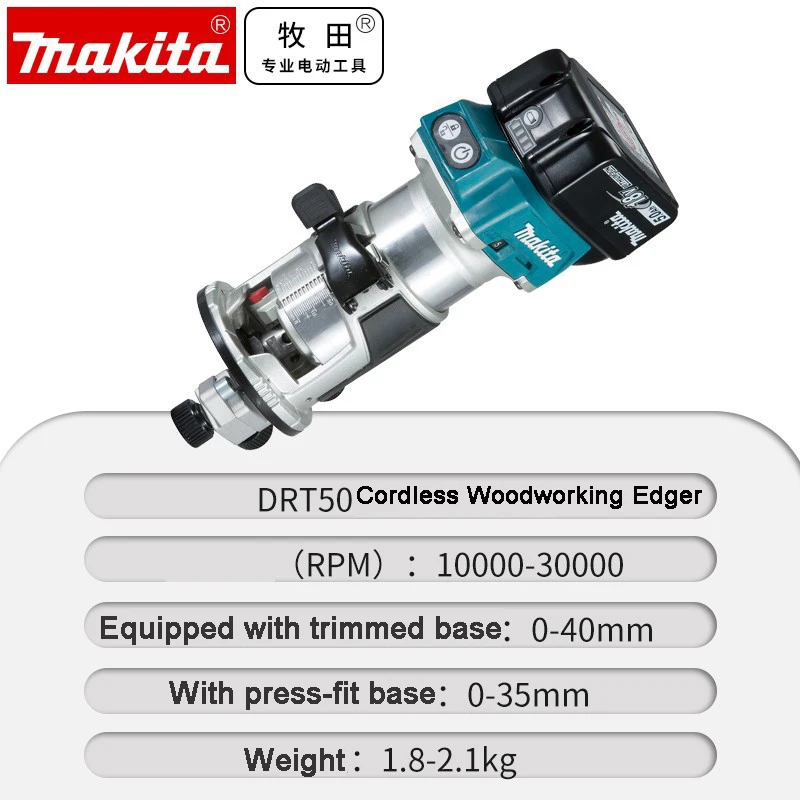 Makita DRT50 Original CORDLESS TRIMMER Rechargeable Trimming Machine  Brushless Slotting Tool Milling Woodwork Engraving Machine AliExpress
