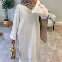 Abayas de luxe pour femmes musulmanes, caftan de Dubaï, caftan de Turquie, beige, café, marocain, robes d'hiver décontractées, 1 pièce 4
