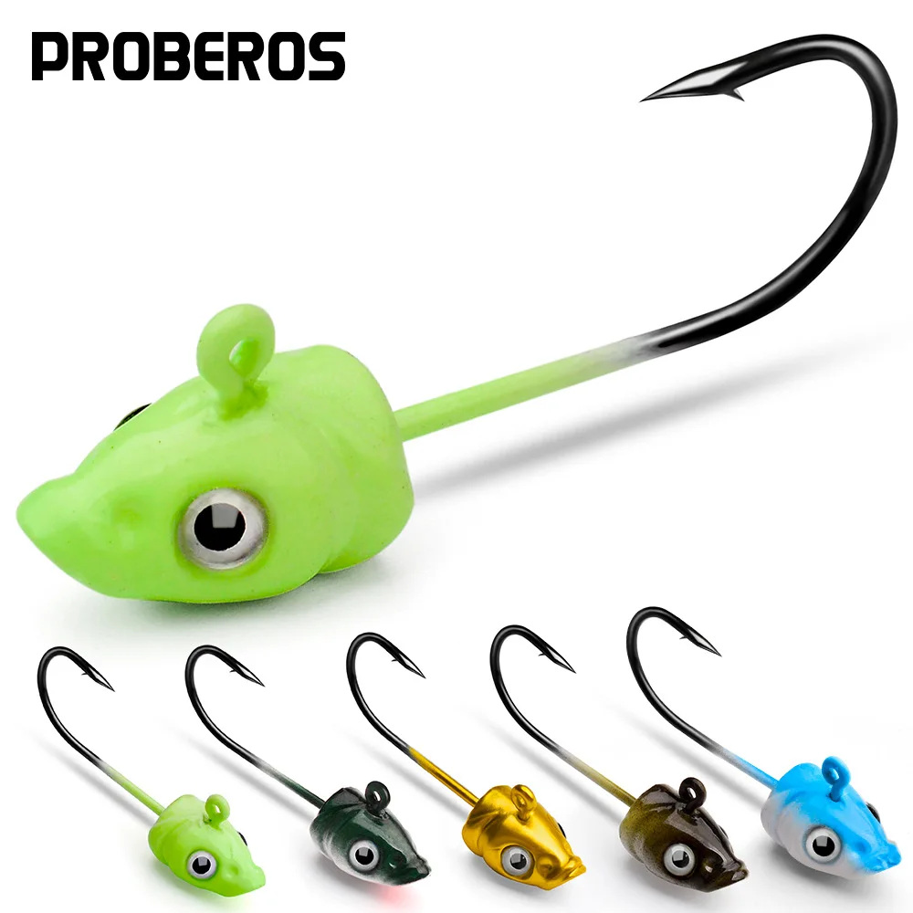 5PCSLeadHeadHooks35g5g7gFishHeadBarbedHookJigHead