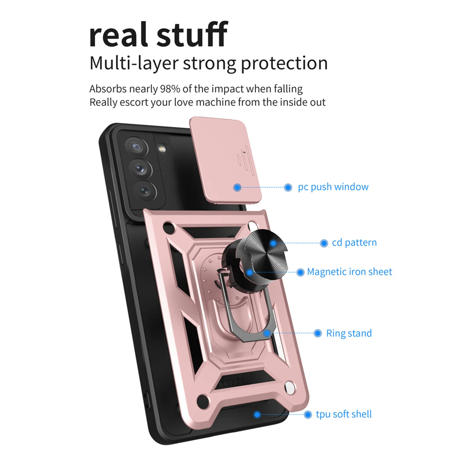 Premium Magnetic Car Phone Holder Case - Shockproof Armor Design