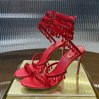 Sandales d'été à talons hauts pour femmes, chaussures de mariage, gladiateur 5