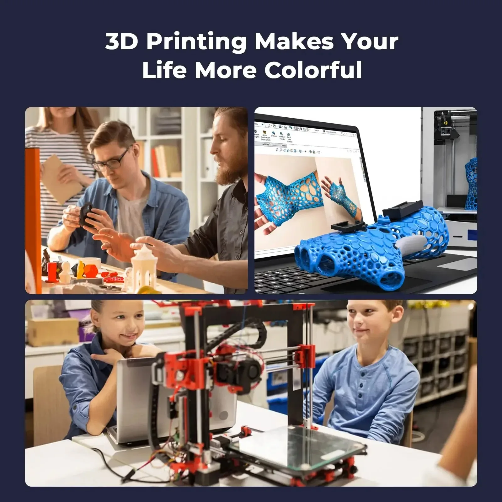 Creality 하이퍼 PLA 필라멘트, FDM 3D 프린터용 안정적인 압출 스풀, 높은 유동성, 고속 3D 인쇄 재료, 1.75mm, 1kg