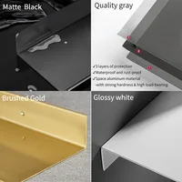 ลอยห้องน้ําชั้นวางโดยไม่ต้องเจาะจัดเก็บRack Home Organizer Ledge Hardwaresตู้อุปกรณ์ครัวห้องน้ํา 4