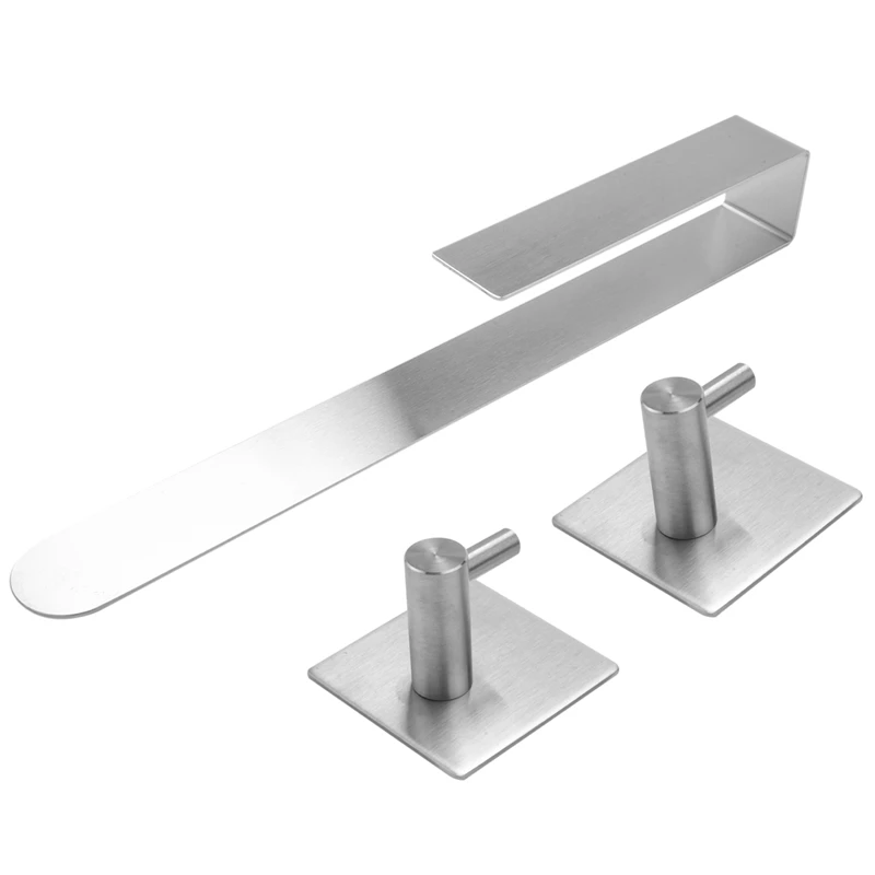 

HOT SALE Towel Holder Without Drilling -Self-Adhesive 37 Cm -Bath Accessories - Practical Guest Towel Holder + 2X Towel Hooks