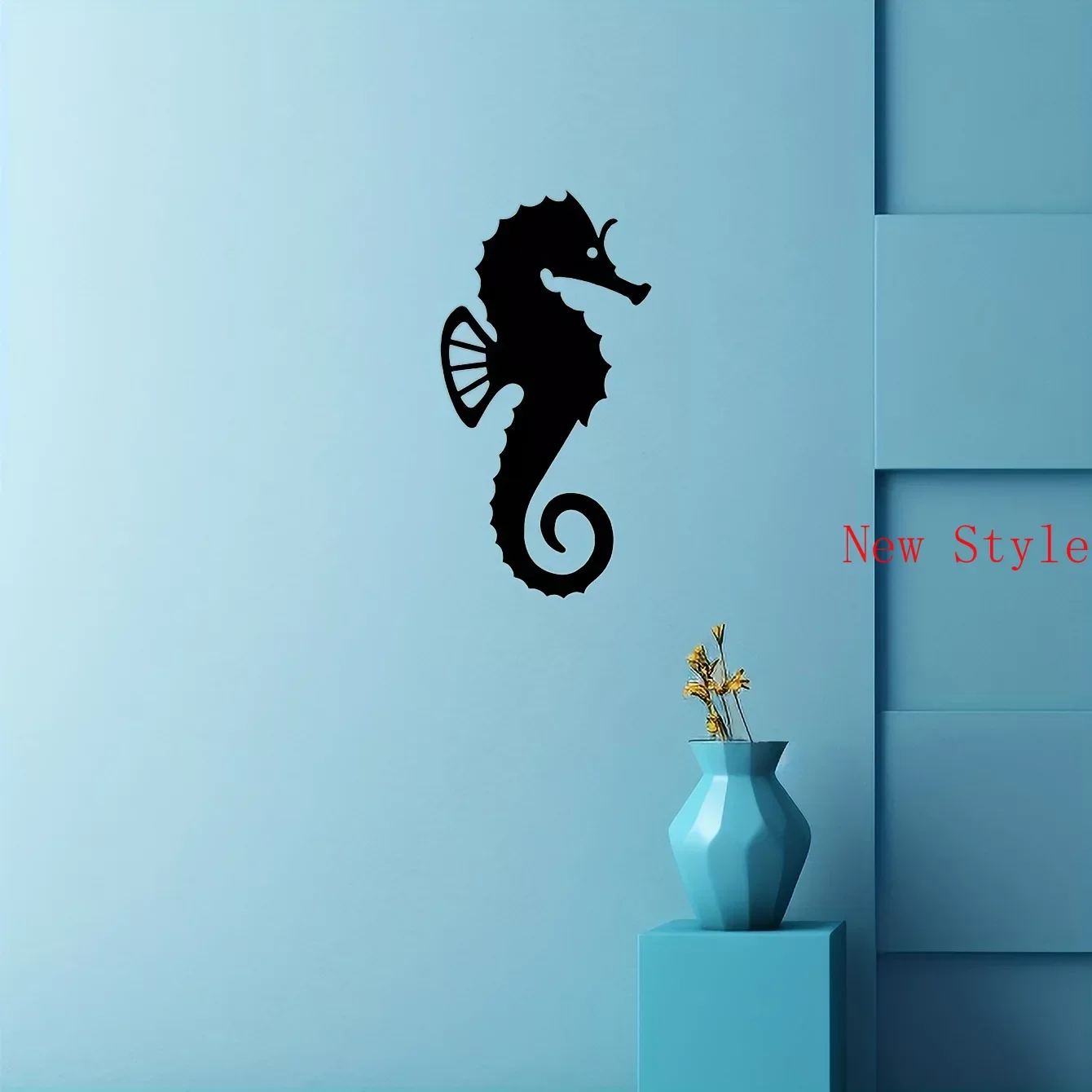 

Bring The Beach Home: Silhouette Seahorse Home Art Decor Sticker for House & Yard Decoration Wall Decor Metal Wall Hanging Home