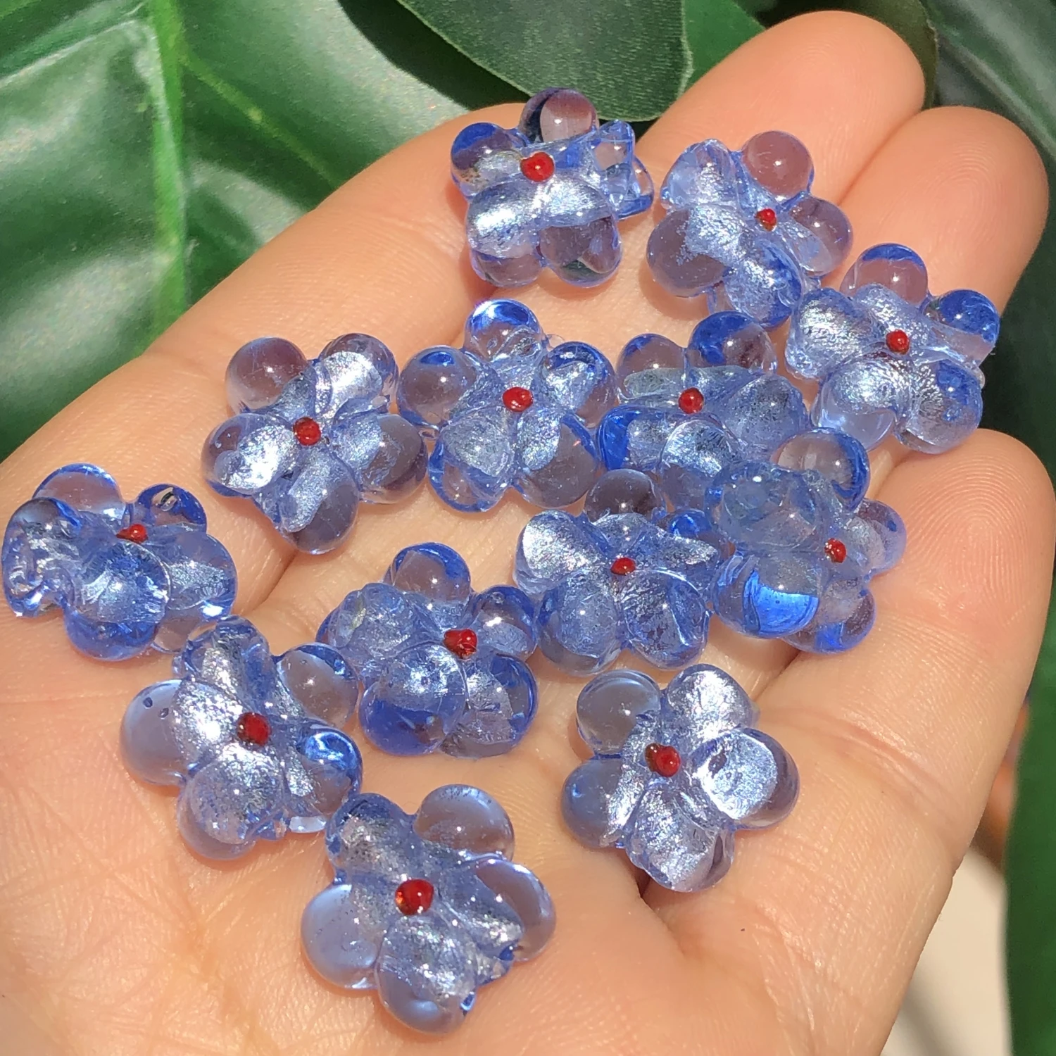 20 Perline Charms Europee In Cristallo/vetro - Foro Grande, Per