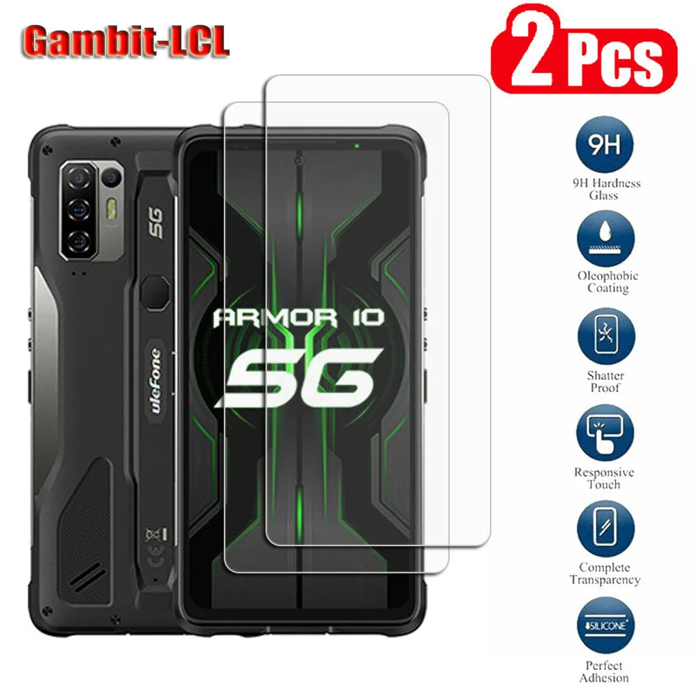 DQG 4 Pezzi Vetro Temperato Per Ulefone Armor X10 Pro - Protezione Schermo 9H, HD, Anti-Graffio, Con Kit Pulizia - 2