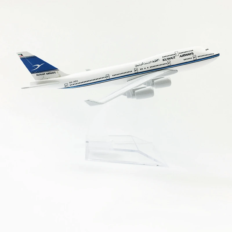 

16CM Airplane Model Kuwait Airways Boeing B747 Airlines Aircraft Diecast Metal Plane Model Toy Gift Collectible