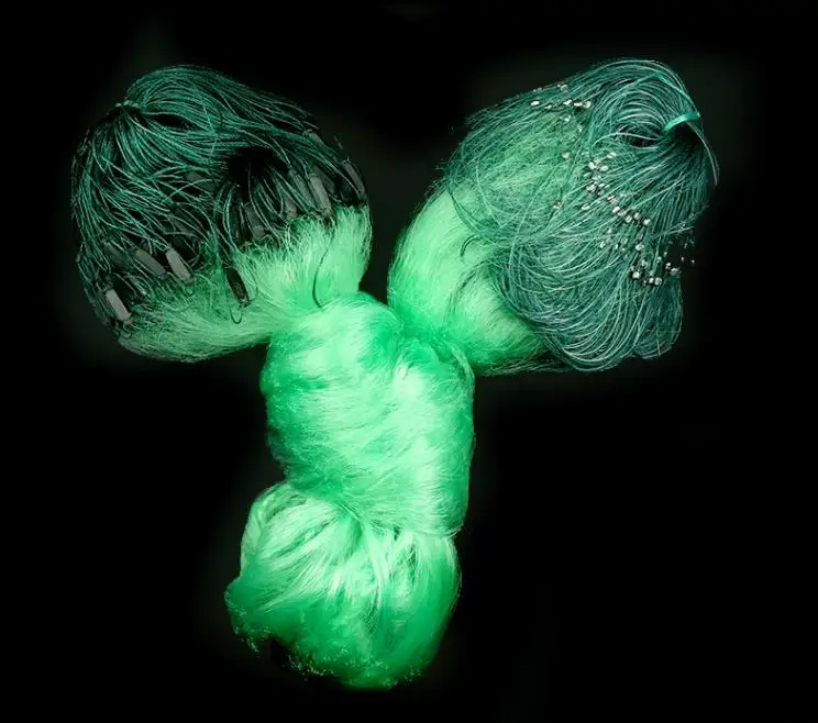 Lawaia Fishing Sticky Net Tre Strati 1.5M X 100M Long 3 Finger Net Importato Di Alta Qualità Brown Silk Fish Landing Nets Strumenti Per Pesci