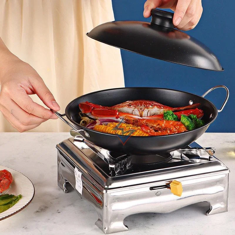 Household Solid Liquid Small Fire Boiler Portable Thick Stainless Steel Alcohol Stove Grill Portable Grill Dormitory