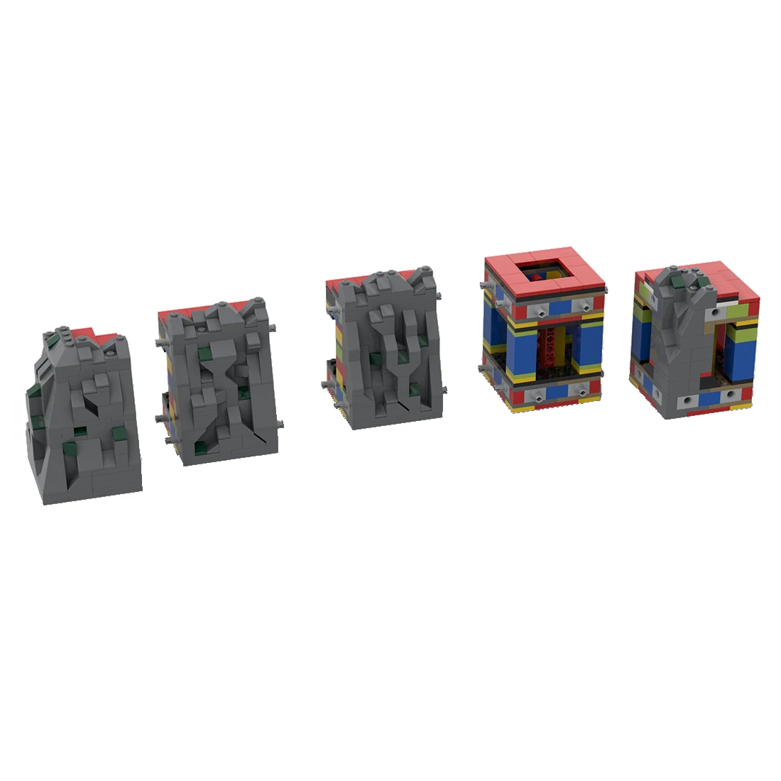 

Authorized MOC-98738 753pcs/Set Modular Rock Base Castle Street Views Church Modular Baseplate Building Blocks MOC Set