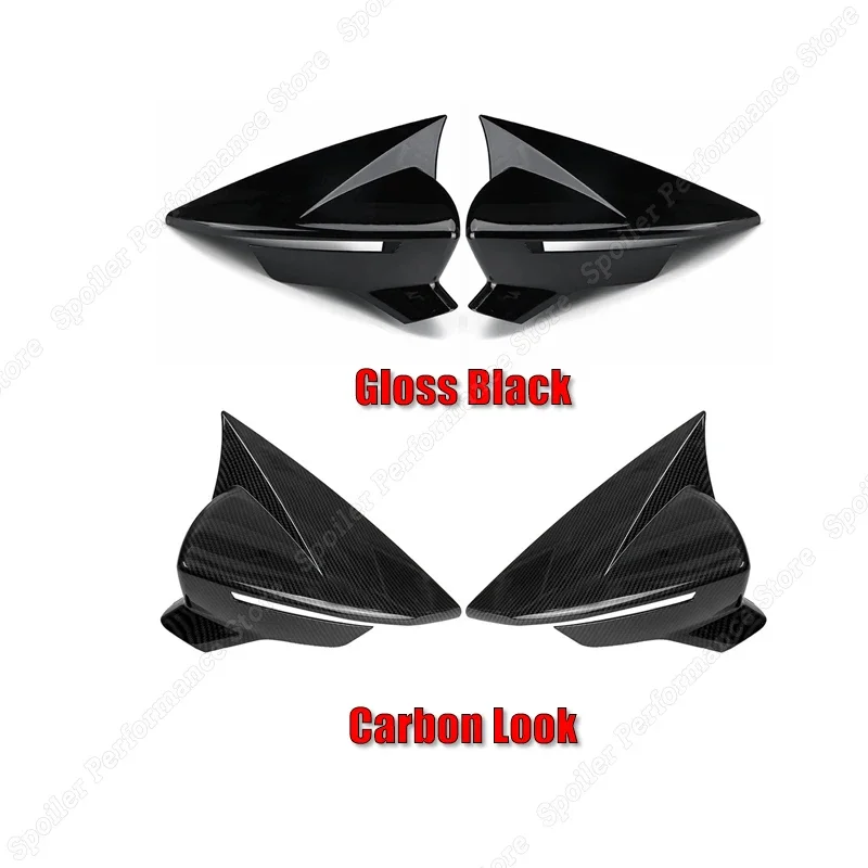 Pair Gloss Black Rear View Mirror Covers Caps For Seat ibiza V MK5 KJ1 KJG Hatchback 2017-2021 Side Wing Mirror Case Accessories