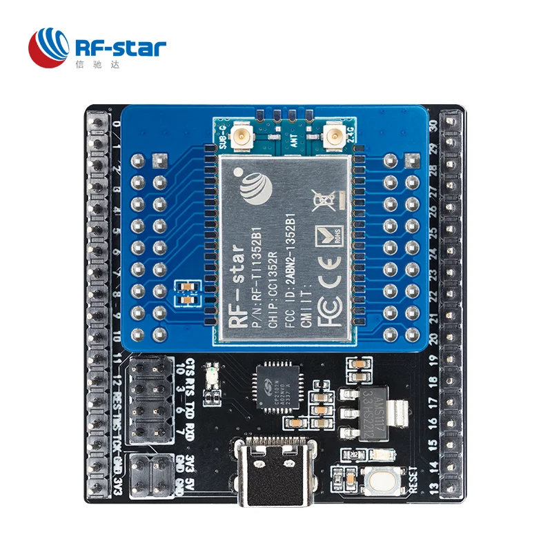 CC1354P10/CC1352P7/CC1352R Development Board Zigbee Bluetooth Test Board USB-to-UART Tool for RF-star 868mhz 915mhz modules
