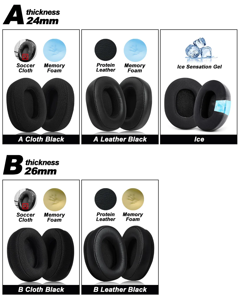 Soundpeats SOUNDPEATS A6 Wireless Headband Ear Pads Cushions
