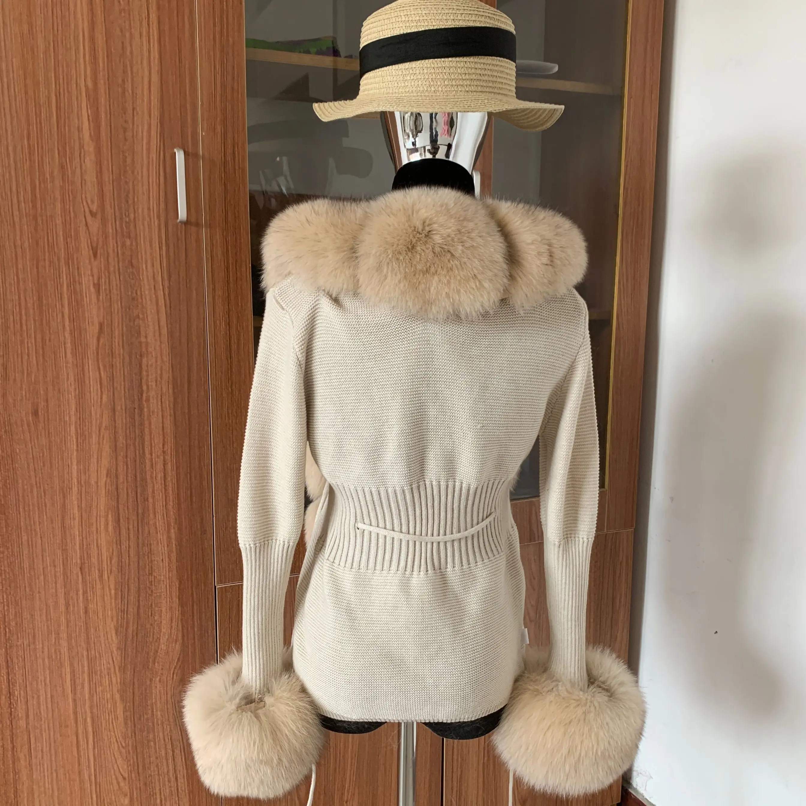 NH　NKNIT ラクーンMIX collar KNIT カーディガン NKNIT raccoon mix collar KNIT cardigan