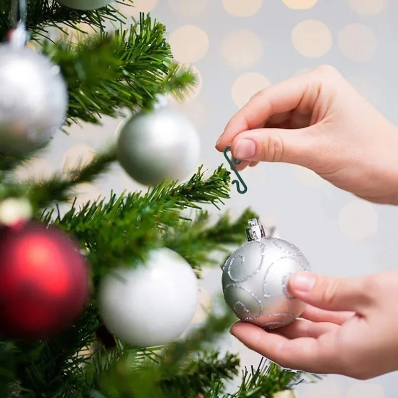 Christmas Decorations 4cm Mini Hooks For Christmas Ornament S-Shape Hanging Hook Xmas Tree Balls Pendant Decorations Navidad New Year Party
