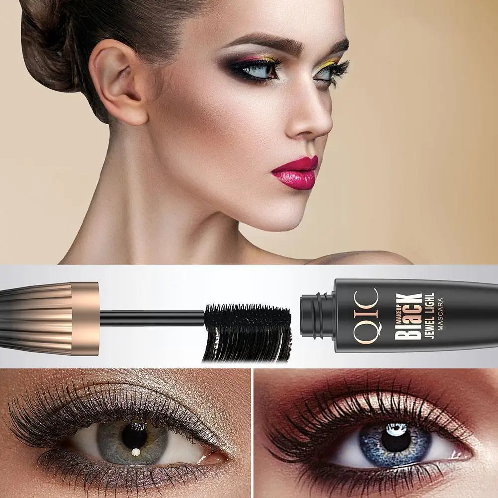 

4D Mascara Eyelashes Black Waterproof Sweat Proof Eyelash Accessories Extension Makeup Curly Eyelashes Professional Thick D7Z6