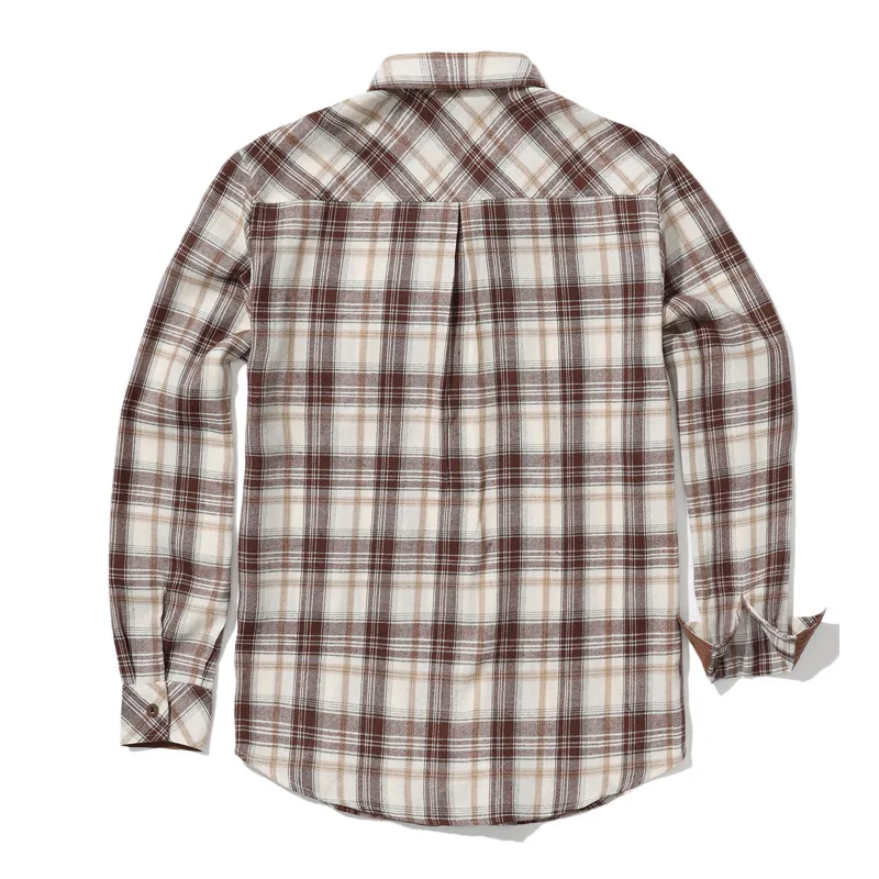 Men's Button Down Regular Fit Long Sleeve Plaid Casual Shirts Spring Autumn Single Pocket Simple Comfortable Dress Shirts