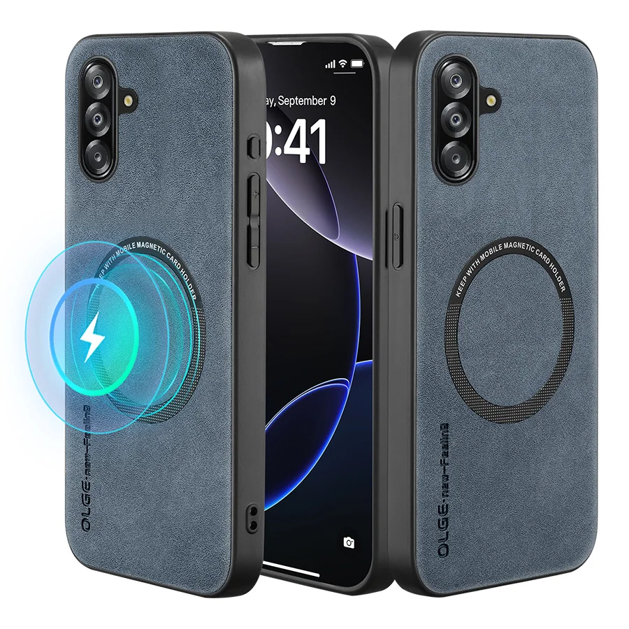 Magnetic Retro Soft Leather Phone Case