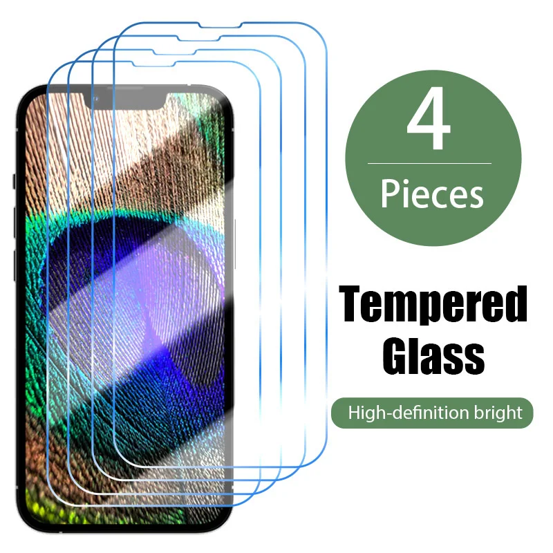 

3/4pcs tempered glass for iphone 13 pro max 13 mini screen protector glass for iphone 12 i12 i11 11 pro max 12 mini