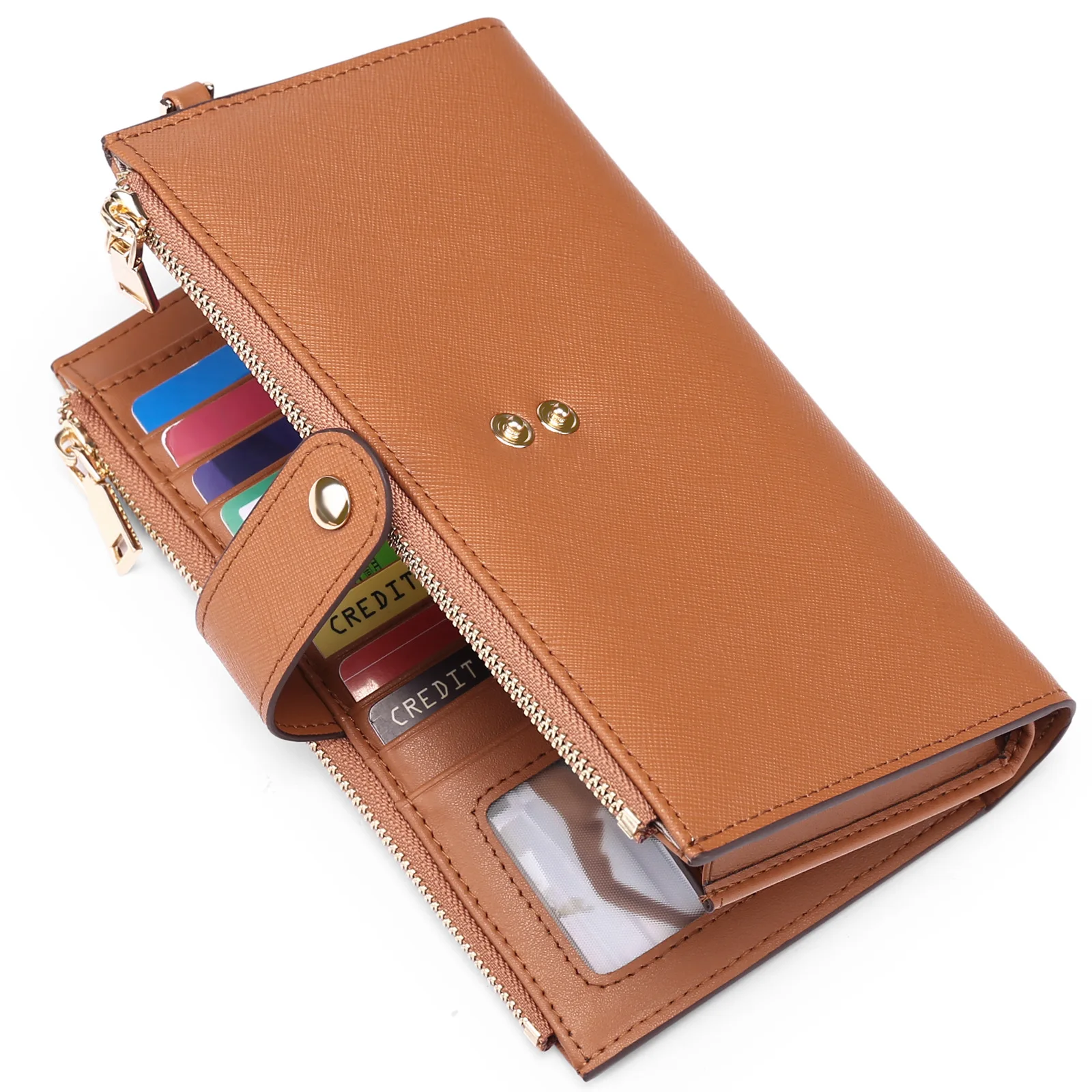 Women's Phone Wallet Bag Long Zipper Cltuch Walelt Genuine Leather Coin Purse Cow Leather Wallet Multi Card Holder