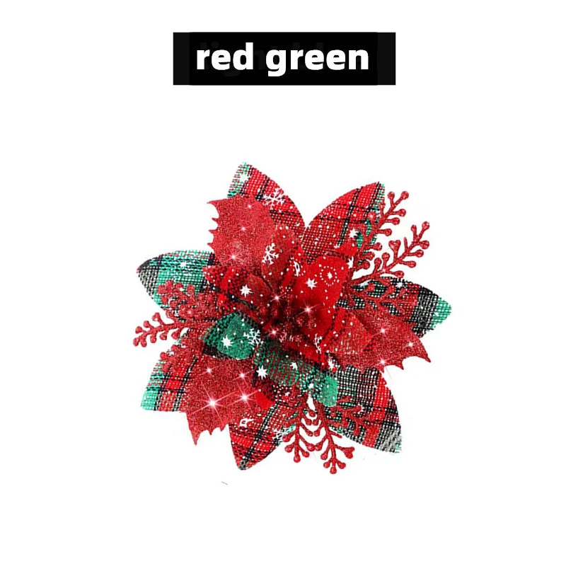 thumbnail image 1 of 10/5/1pcs Christmas Decoration Christmas Flower Christmas Tree Decoration DIY Christmas Wreath Holiday Home Party Decoration, 1 of 5