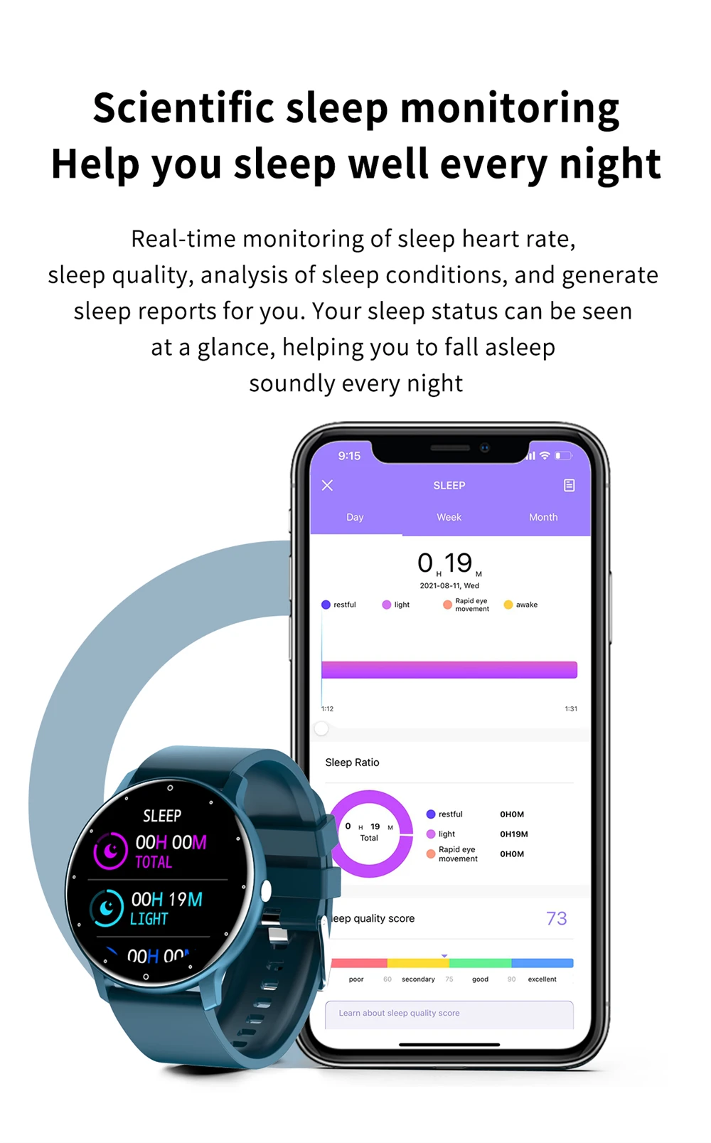 BYKRSEN 2022 ZL02 Smart Watch Women Men Sport Fitness Watch Sleep Heart Rate Monitor Waterproof Smartwatch For Ios Xiaomi Phone