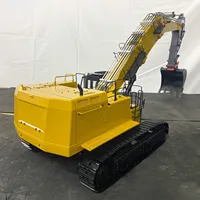 RC Hydraulic Finished Demolition Excavator 1/14 Scale 374 UHD 4-arm PL18EV Radio Control Sound Light Digger Toy Model TH24031 2