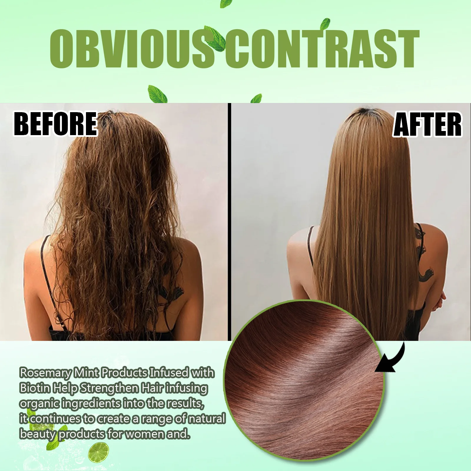 Straighten Hair Shampoo Repair Frizz Anti Dandruff Roots Strengthening Smoothing Treatment Cleanse Scalp Rosemary Itching Relief