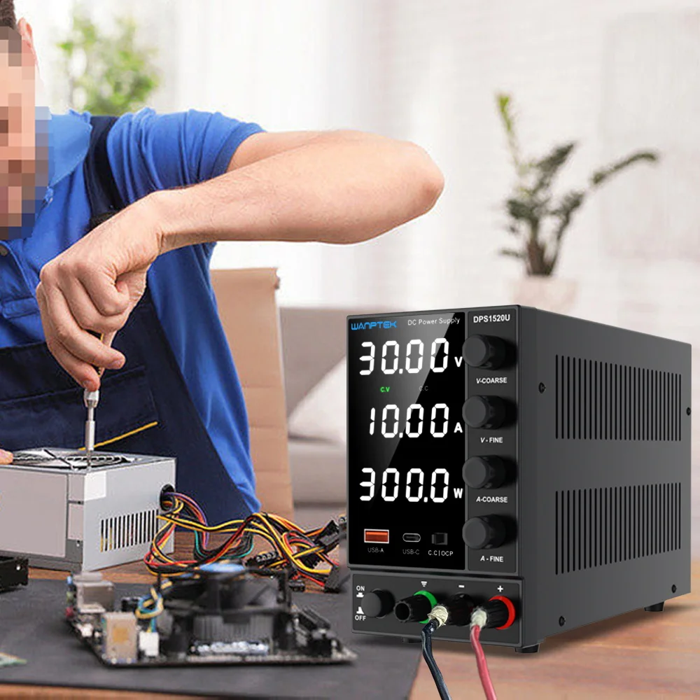 시유 WANPTEK 30V10A 조정 가능한 DC 안정화 전원 공급 장치 DPS3010U 워크벤치 전원 공급 장치 제품 노화 테스트