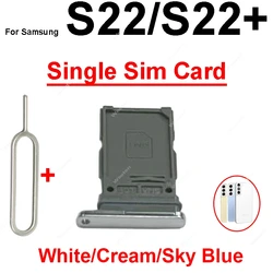 Advanced Dual Sim Card Tray Slot & Card Holder Reader (S22Plus - Single - White)