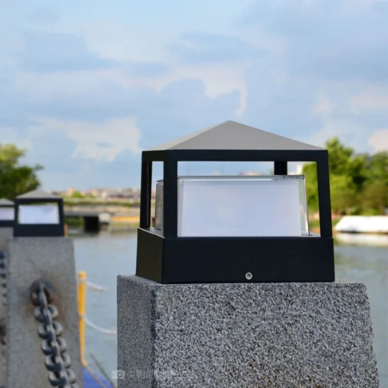 Description Picture 2 of itemOutdoor Creative Column Head Wall Lamp Courtyard Lawn Fence Waterproof Garden Villa Landscape Small Wall Lamp