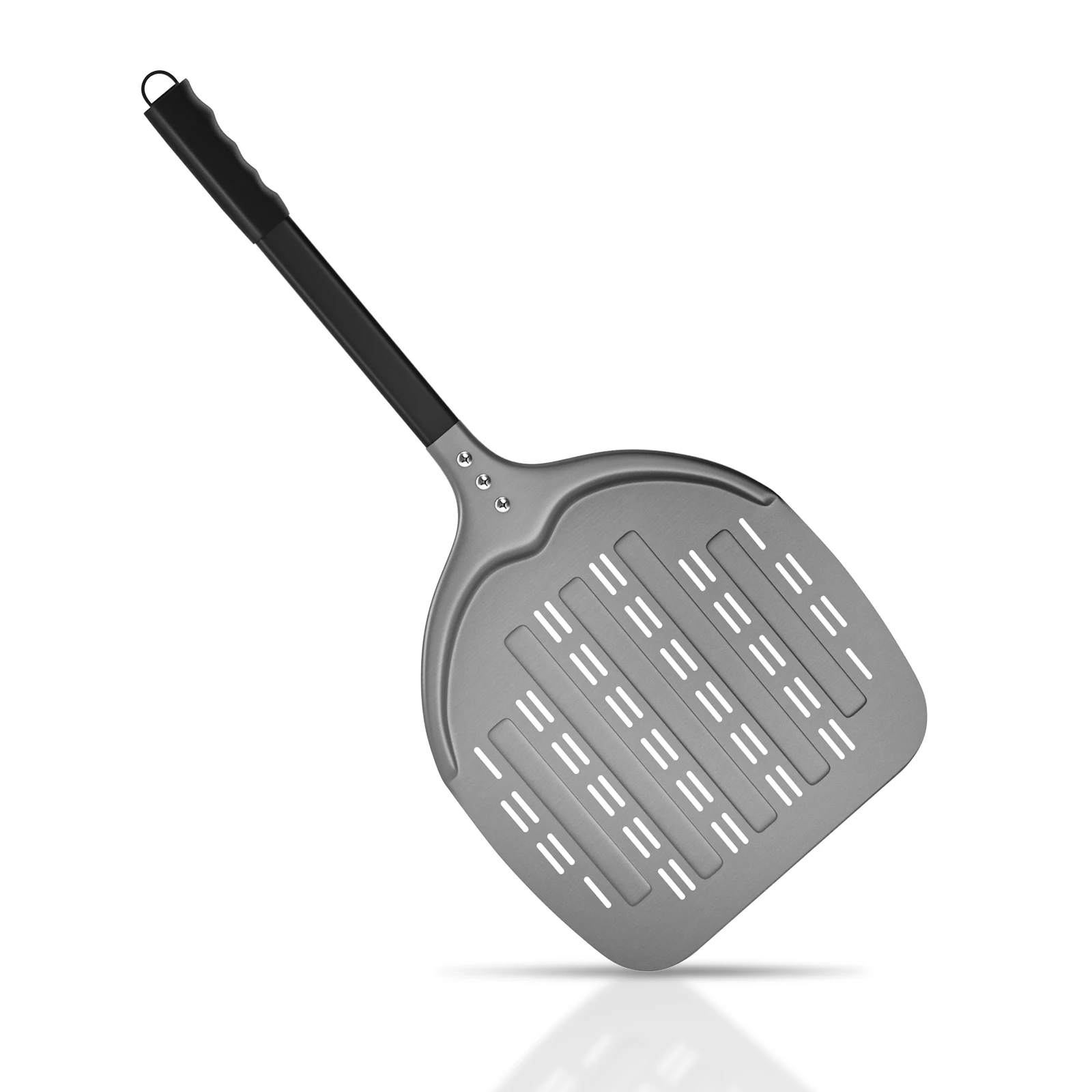 Perforated Pizza Peel 12 Inch with Removable Handle Aluminium for