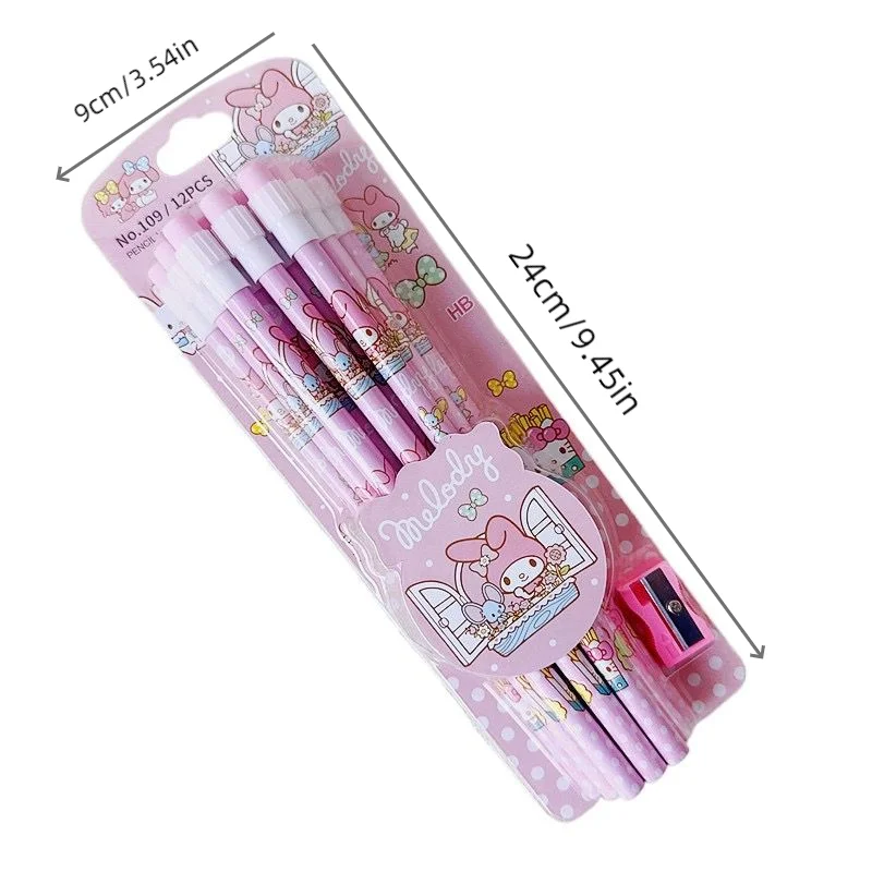 Writing Pencils Set 12 HB Pencils & 1 Pencil Roller Stationery Box
