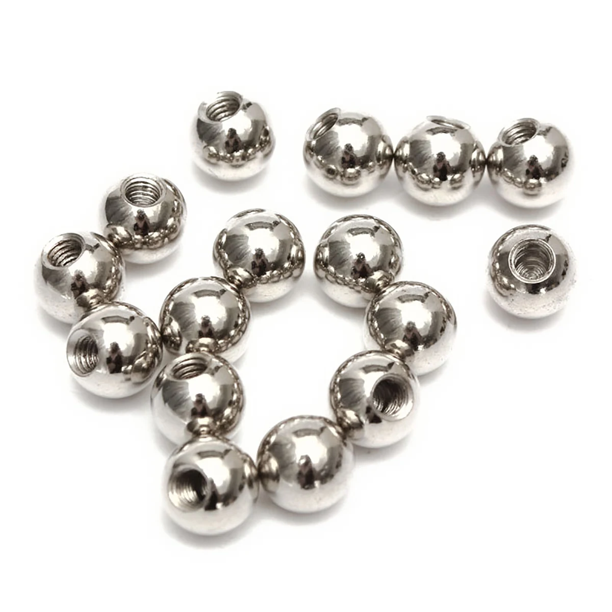 

M10 Threaded Half Hole Stainless Steel Ball Hole Corrosion-Resistant High-Hardness Mechanical Parts 15 18 19 20 22 25 28 30 35mm