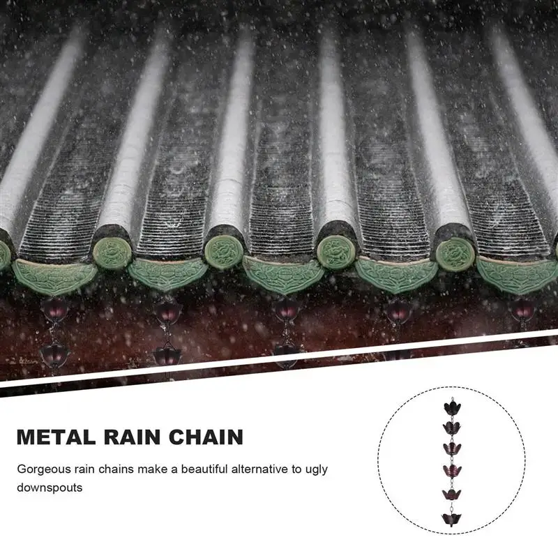 Roof Decoration Metal Drainage Rain Chain Winter Drainage Downspout Chains Garden Accessory Divert