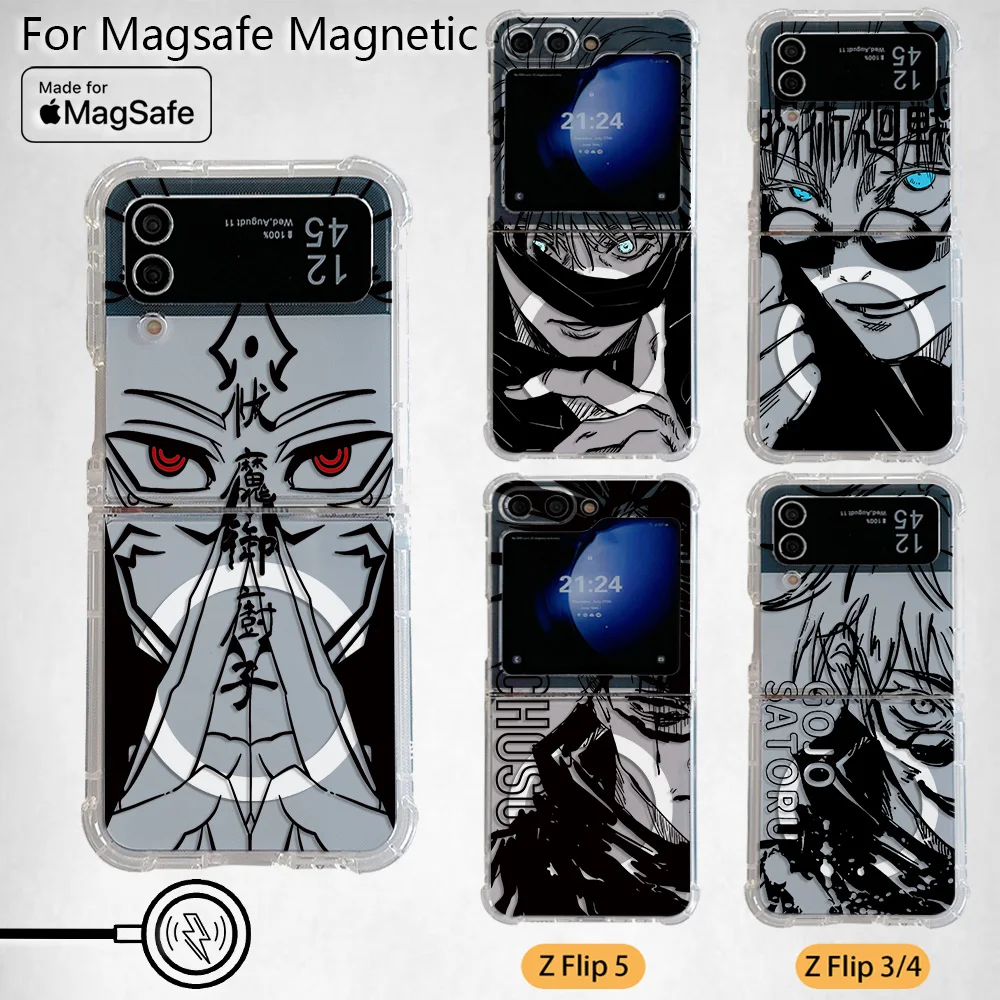Jujutsu Kaisen Magnetic Transparent Phone Case - Soft Back Cover