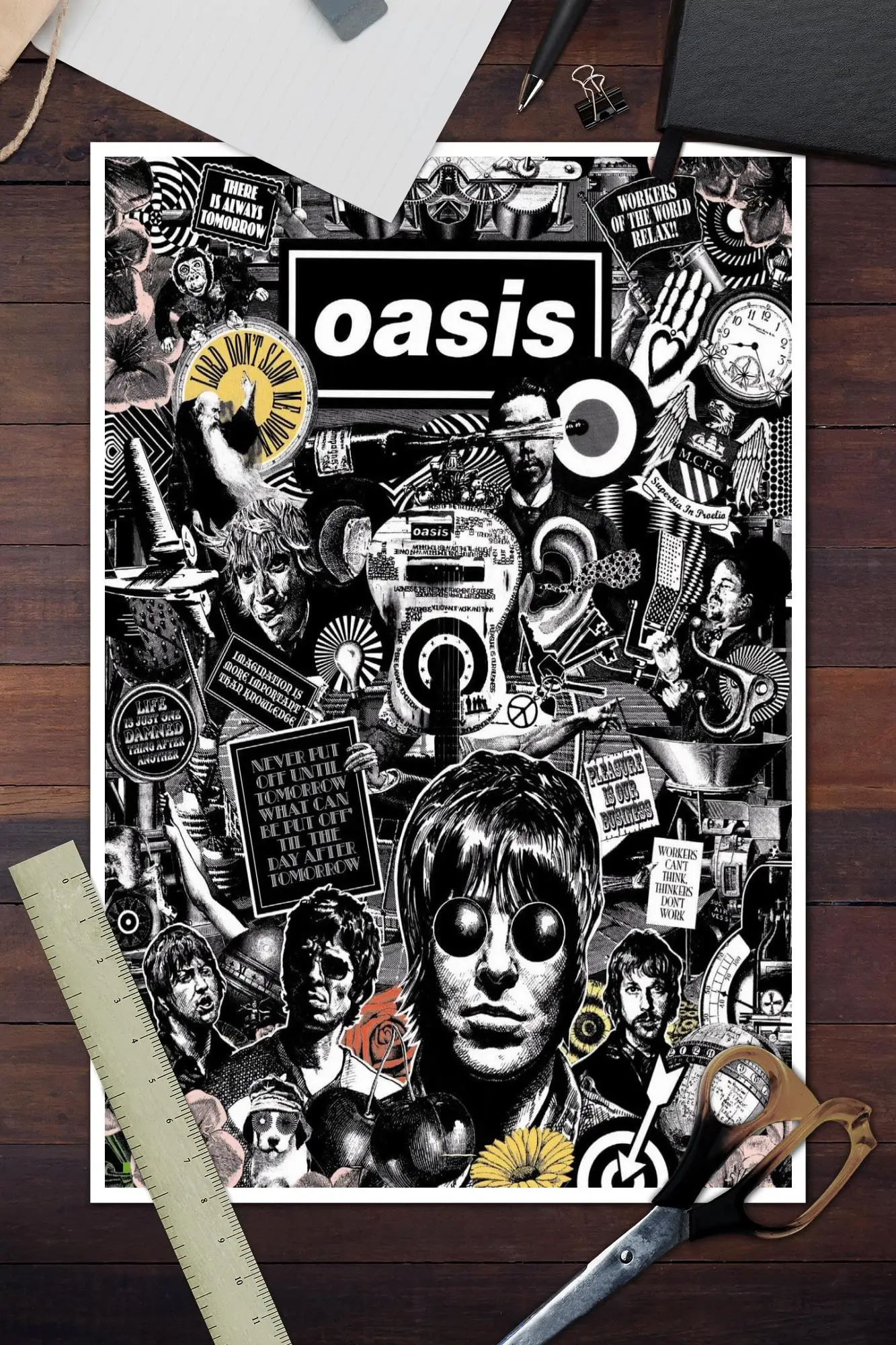 Oasis Band Decoration Art Poster Wall Art Personalized Gift Modern ...