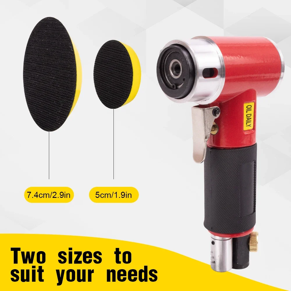 Mini Orbit Air Sander Pneumatic Grinding Machine for Car Polishing High Speed Air Powered Polisher Grinding Set with 2"/3" Pads