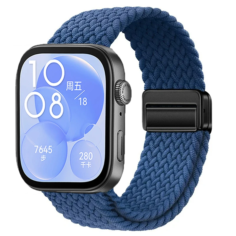 Breathable Magnetic Adjustable Woven Nylon Watch Strap Replacement Band