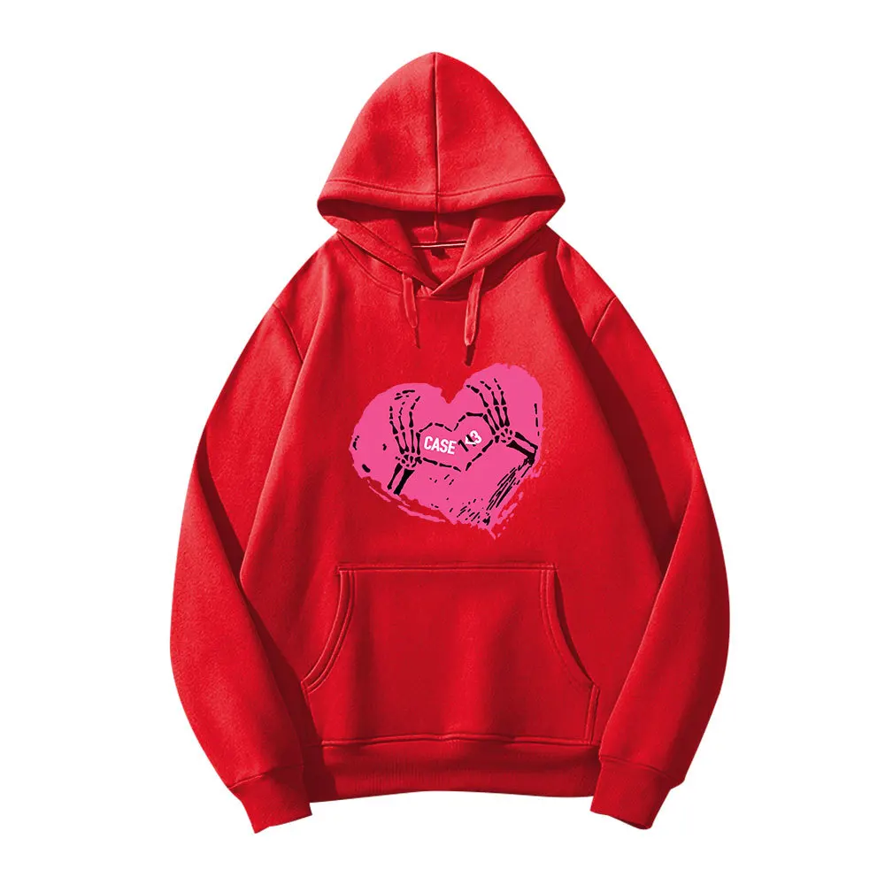 Stray Kids Hoodies Kpop Fashion Skeleton Heart Print Sweatshirt