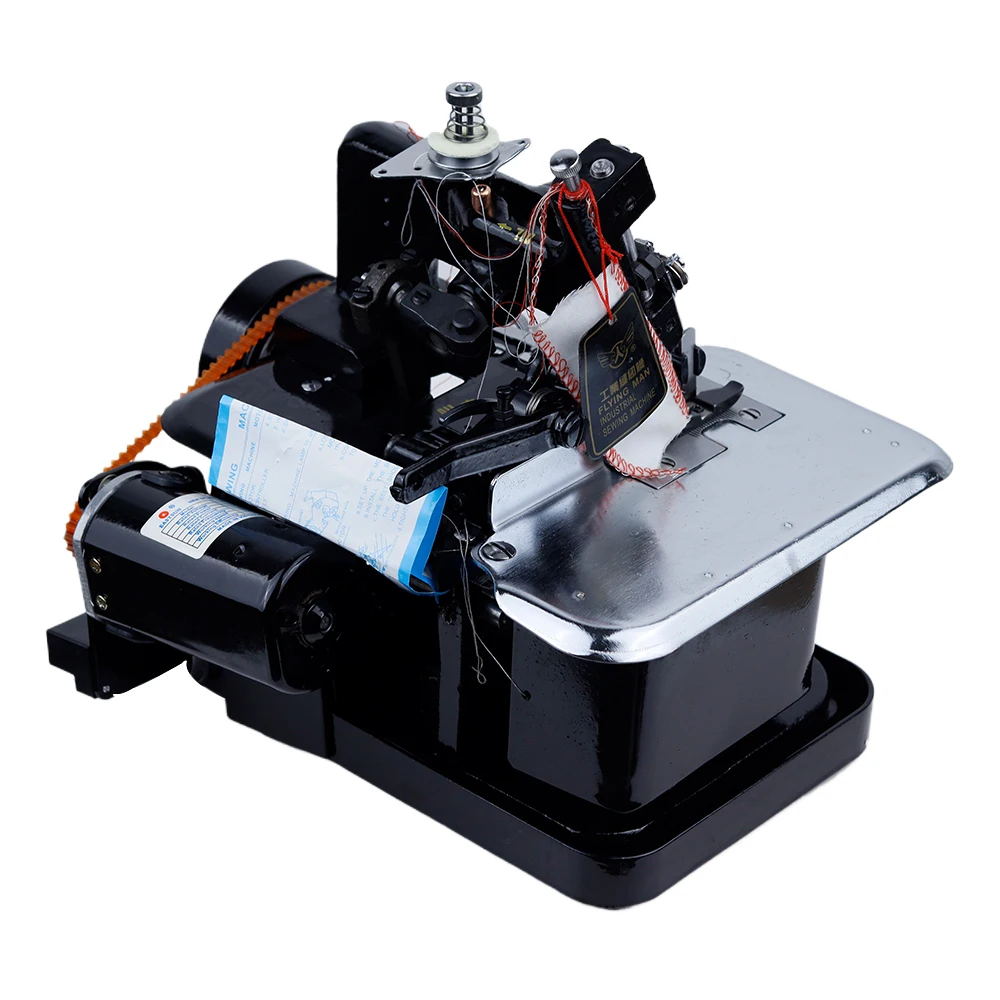 220V/180W/250W Household Sewing Overlocking Machine Small Desktop Electric Overlocking Knitting Machine Garment Processing Tool 2