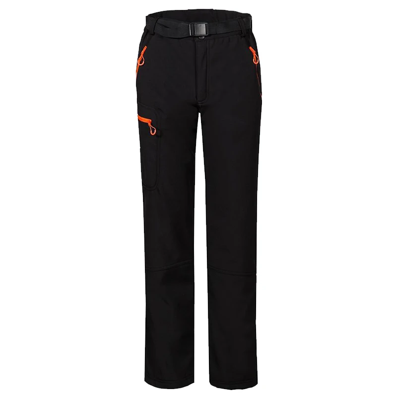 Customize LOGO Camping Hiking Softshell Pants Women Waterproof Thermal Fleece Trousers Outdoor Sport Trekking Skiing Clothing