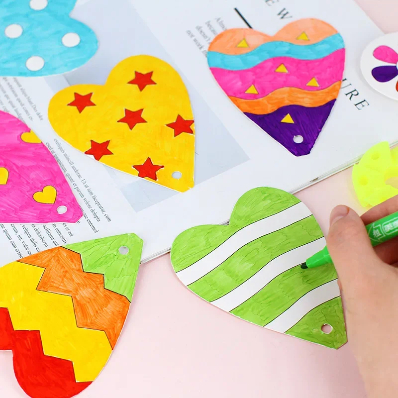 Blank Windmill DIY Art Material Kit for Children Graffiti Coloring Educational Toys Handmade Craft Making Kindergarten Supplies