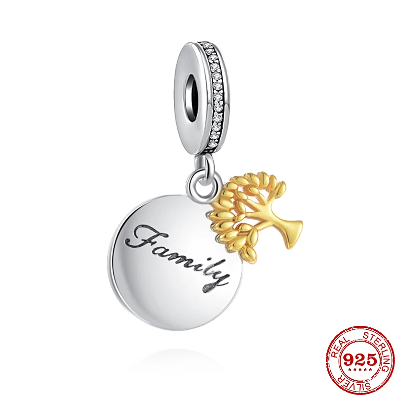 925 Sterling Silver circular Beaded Golden Heart-Shaped Birthday Candle Charm Fit Original Pendant Bracelet DIY Jewelry Making beads charms charm jewelry silver charm bracelet