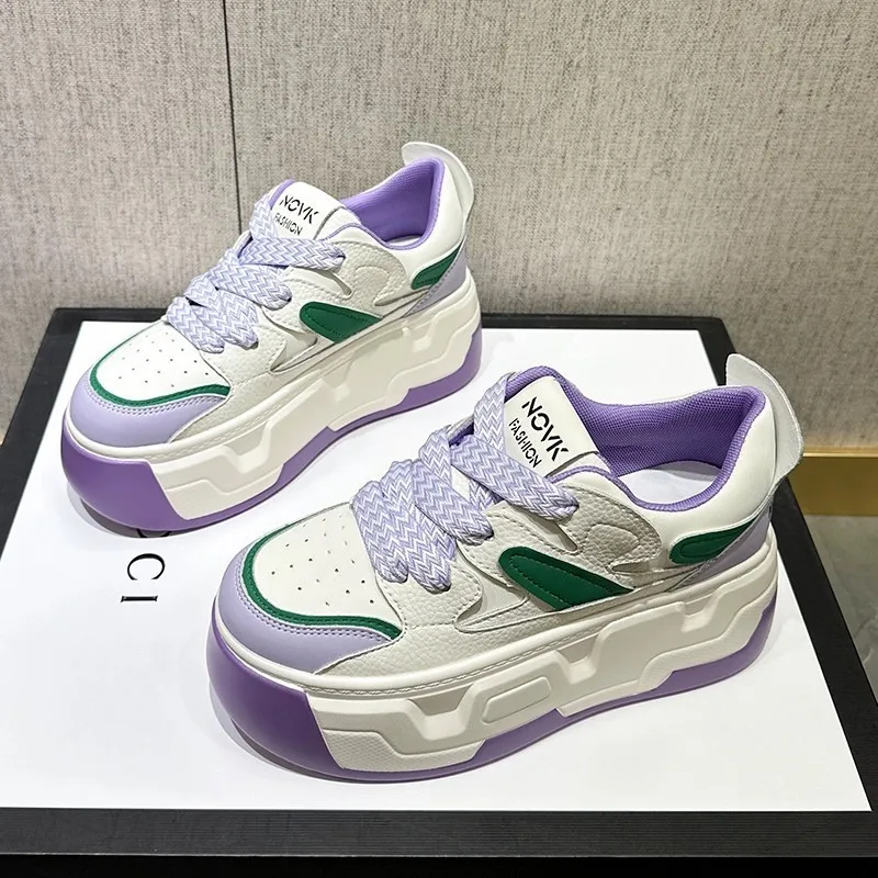 

Модные женские туфли на толстой подошве, Новинка осени 2023, европейская повседневная спортивная обувь Matsutake для увеличения роста, оптовая продажа