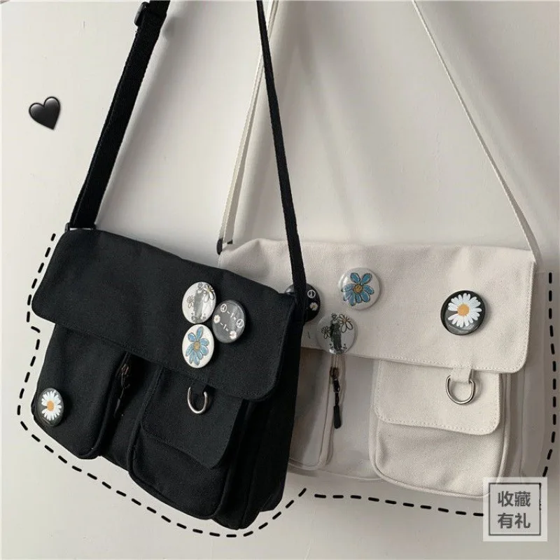 

Simple Women Crossbody Bags Cute Casual Satchel Girls Shoulder Bag Female Canvas Diagonal Cross School Bags Pouch Pack Bolsas