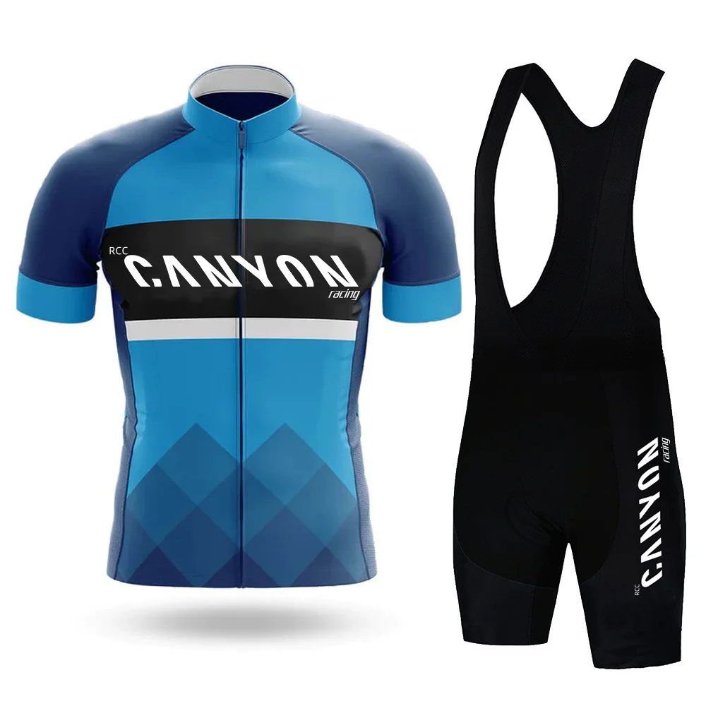 RCC CANYON 스텝 사이클링 저지 세트, 통기성 남성 MTB 자전거 의류, 세트 유니폼, 여름 벨기에