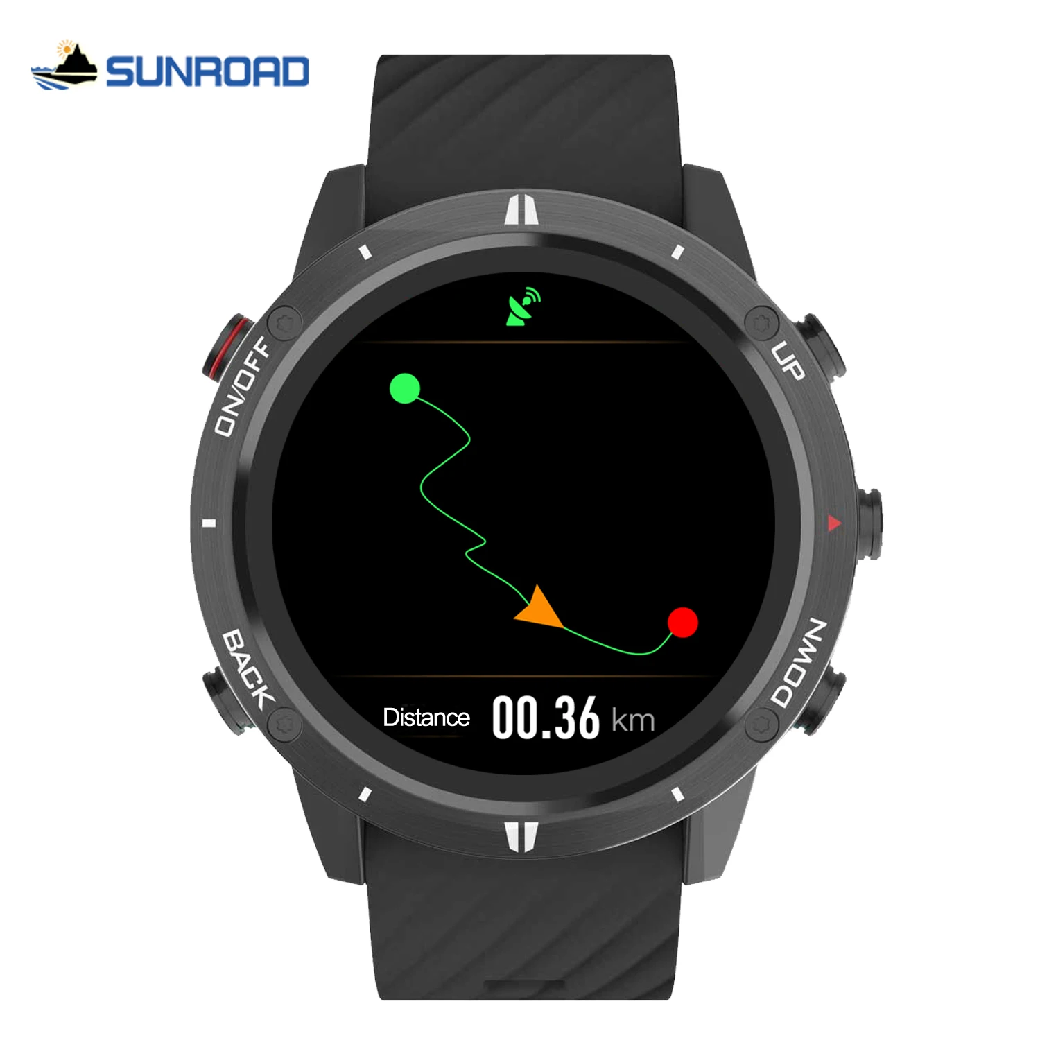 Часы спортивные SUNROAD мужские с GPS, водонепроницаемые цифровые наручные часы для плавания с высотомером, компасом, триатлоном, для бега, походов, фитнеса