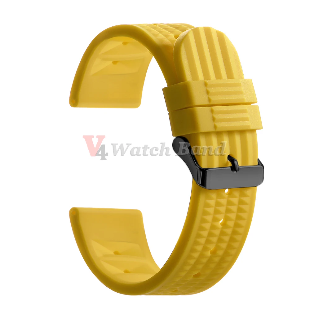 Premium Waterproof Silicone Sport Strap - Universal 20mm/22mm Rubber Watchband